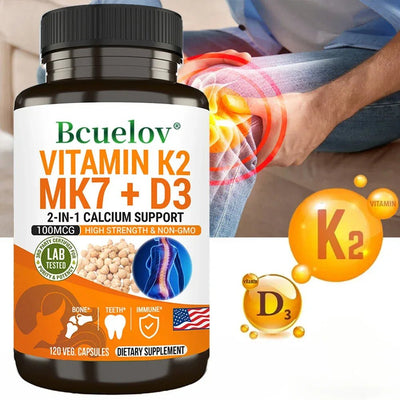Vitamin K2 MK7 - 2-In-1 Calcium Support Nutriamazonia Adults - nutriamazonia
