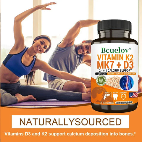 Vitamin K2 MK7 - 2-In-1 Calcium Support Nutriamazonia Adults - nutriamazonia