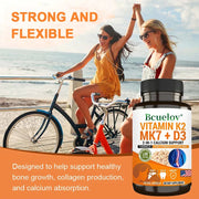 Vitamin K2 MK7 - 2-In-1 Calcium Support Nutriamazonia Adults - nutriamazonia