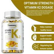 Vitamin K2 MK7 - Immune Heart Support Xemenry Adults Daily - nutriamazonia