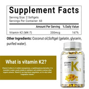 Vitamin K2 MK7 - Immune Heart Support Xemenry Adults Daily - nutriamazonia